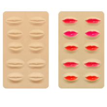 Makeup Cosmetic Silicone Artificial Practice Sheet 3D Practice Lips Eyebrow Skin Pad for Microblading Permanent Tattoo Artist